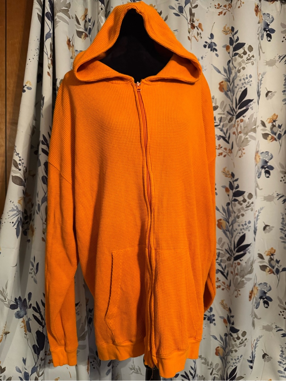 Orange Men's Hooded Zip Jacket Size XXL 5E B4